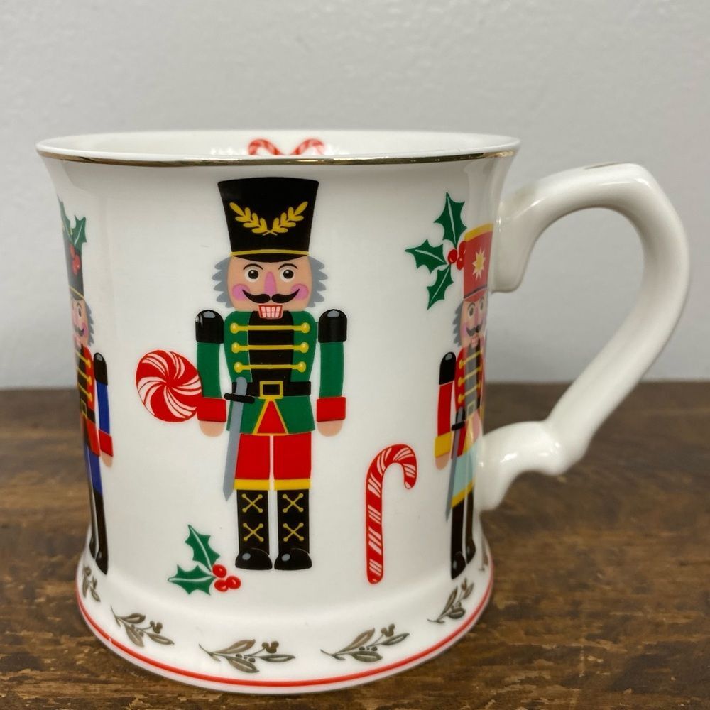 Grace Teaware Nutcracker Wonderland 12oz Fine Porcelain Mug